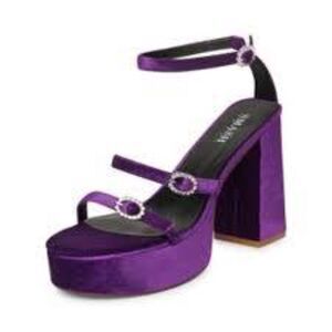 SMASH Brandy Stacked Purple Platform Shoes, NEW! Size 13